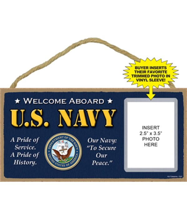 U.S. Navy photo insert 5x10 plaque