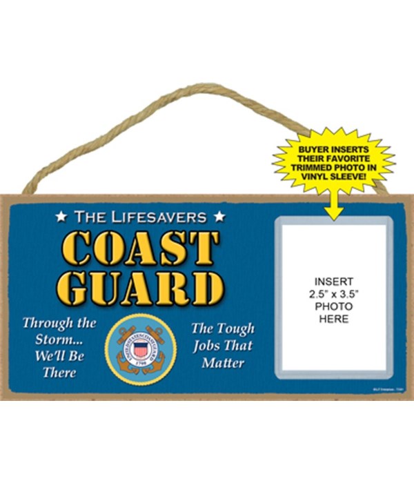 US Coast Guard photo insert 5x10 plaque
