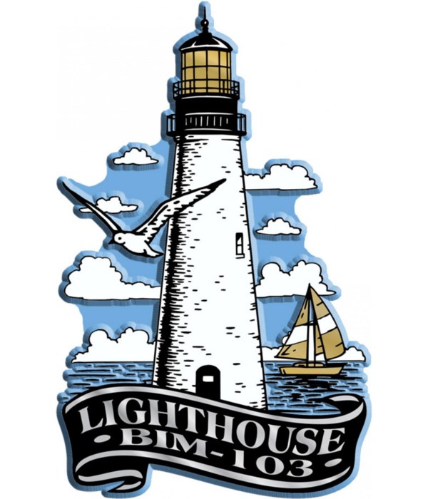 Banner Lighthouse imprint magnet