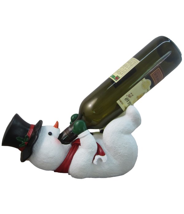 10" Snowman Christmas Wine Holder