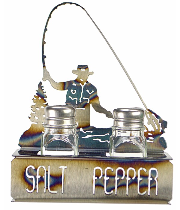 Fly fisherman Salt and Pepper set