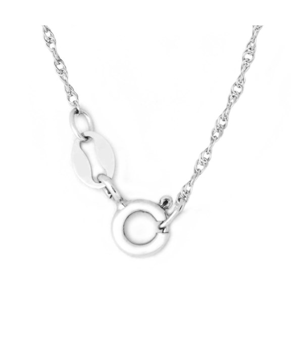 20" Sterling Silver Rhodium Plated Rope Chain