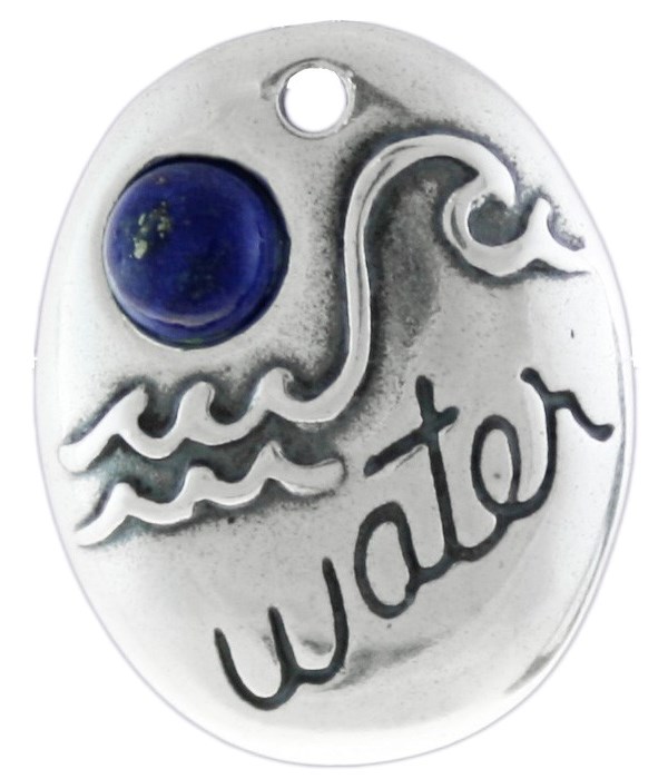 OVAL WATER WITH LAPIS STONE