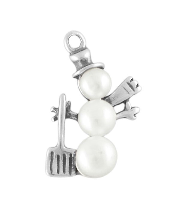 PEARL SNOWMAN WITHSHOVEL  FRESH WATER PEARLS