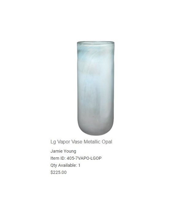 Large Vapor Vase Metallic Opal