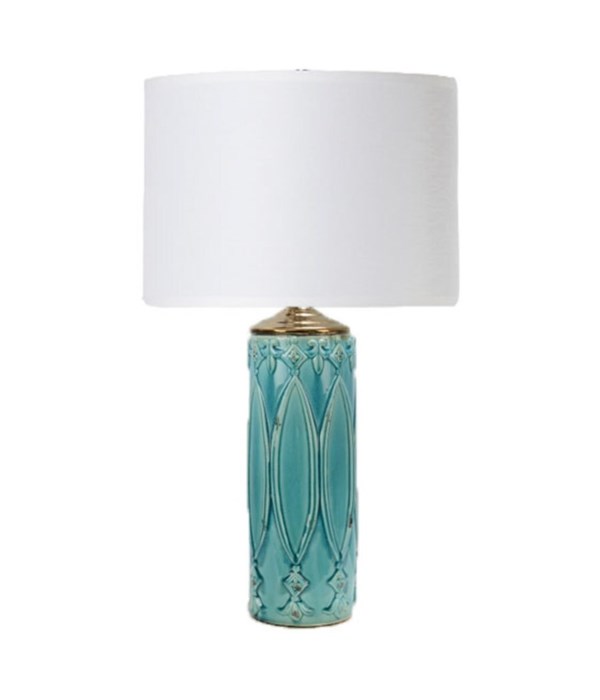 Tabitha Table Lamp in Turquoise Ceramic