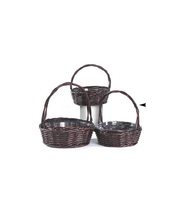 29/1345RA S/3 ROUND STAINED BASKETS CS. PK.: 12