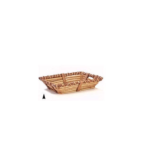 3/108019 OBLONG WILLOW AND ROPE TRAY CS. PK.: 20
