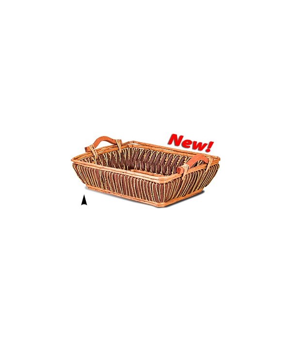 3/1520 OBLONG SEAGRASS WILLOW AND TWINE TRAY CS. PK.: