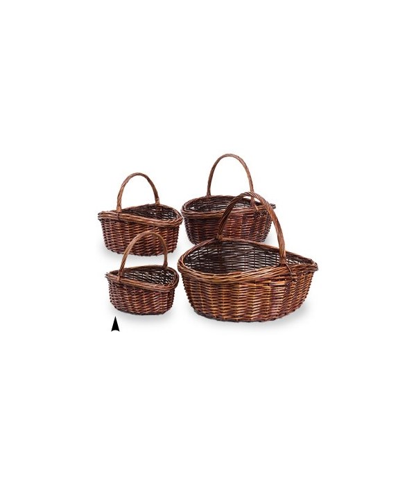 89001/RA S/4 STAINED WILLOW GERMANIA BASKETS CS. PK.: 4