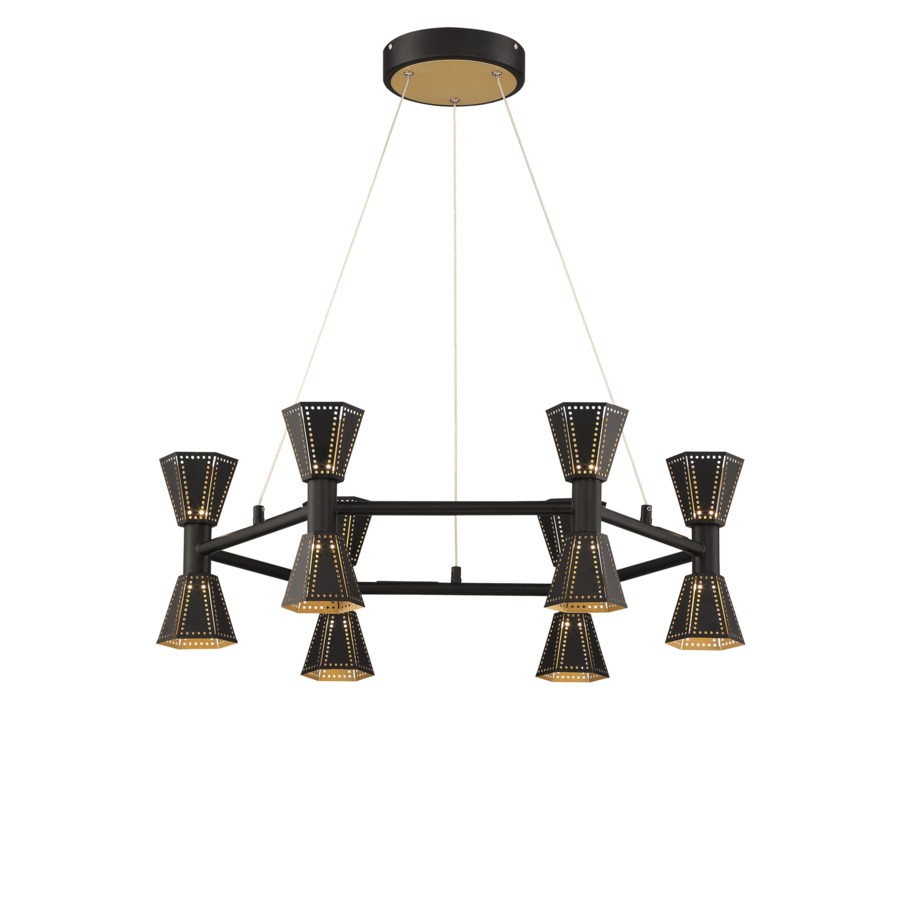 Black And Gold Chandelier Canada H 31cm x dia 6cm / h 12.25 in x dia