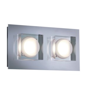 Brooklyn 2 Light Wall Sconce in Chrome