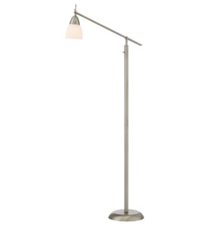 Weimar Floor Lamp in Satin Nickel