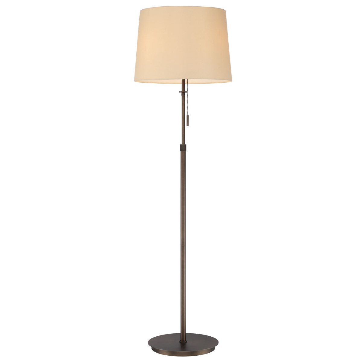 X3 Floor Lamp in Bronze with White Shade