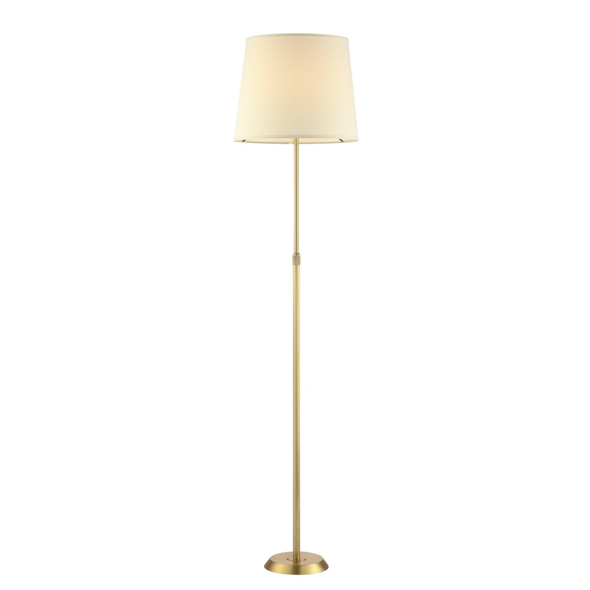 Attendorn Floor Lamp with Narrow Shade in Satin Brass