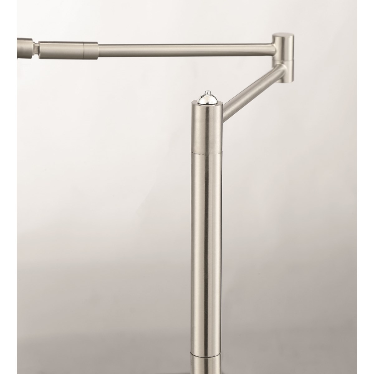 Dessau Turbo Swing-Arm Floor Lamp in Satin Nickel