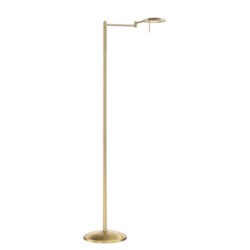 Dessau Turbo Swing-Arm Floor Lamp in Satin Brass