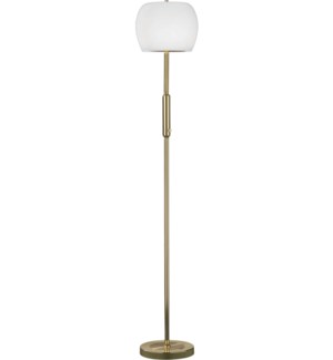 Pear Floor Lamp in Polished Brass
