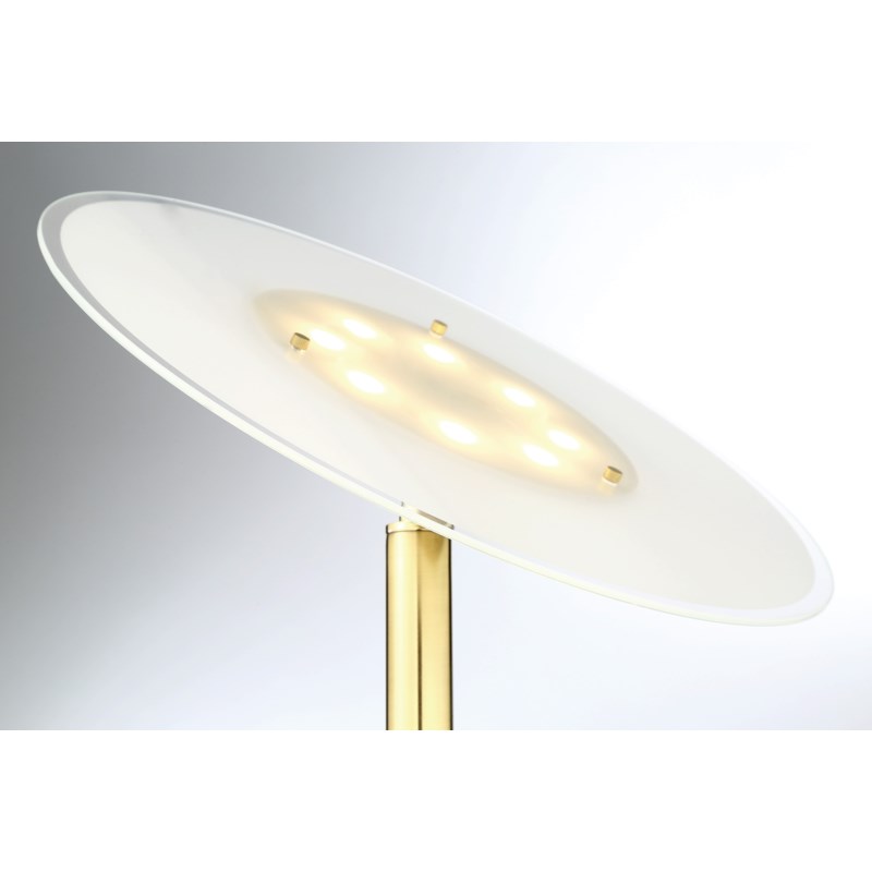 Tampa Single Pole Floor Lamp In Satin Brass Floor Lamps