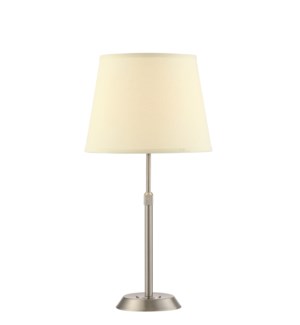 Attendorn Table Lamp with 2 Shades in Satin Nickel