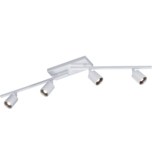 Cayman 4 Light Ceiling Line Mount in White