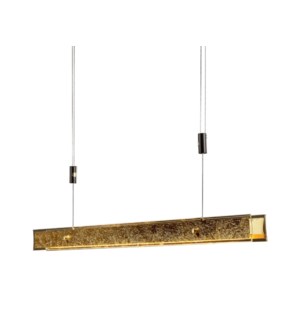 Linea Large Suspension in Gold Leaf with Bronze