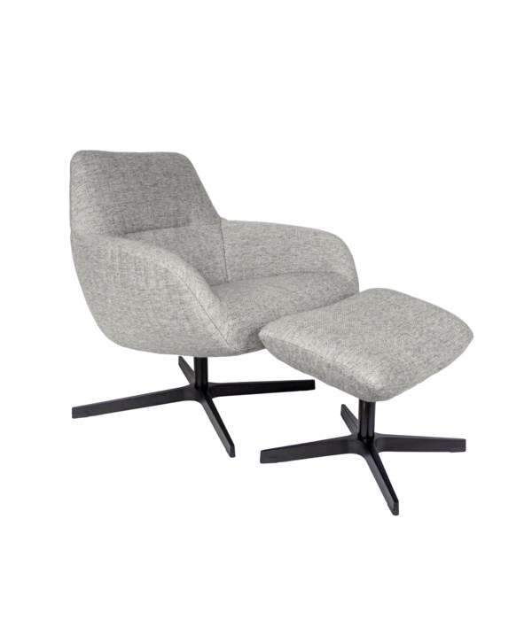 Finley Lounge Chair + Footrest In Amstredam 22 fabric