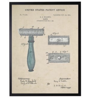 Watercolor barbershop razer patent