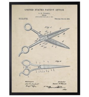 Watercolor barbershop scissors patent