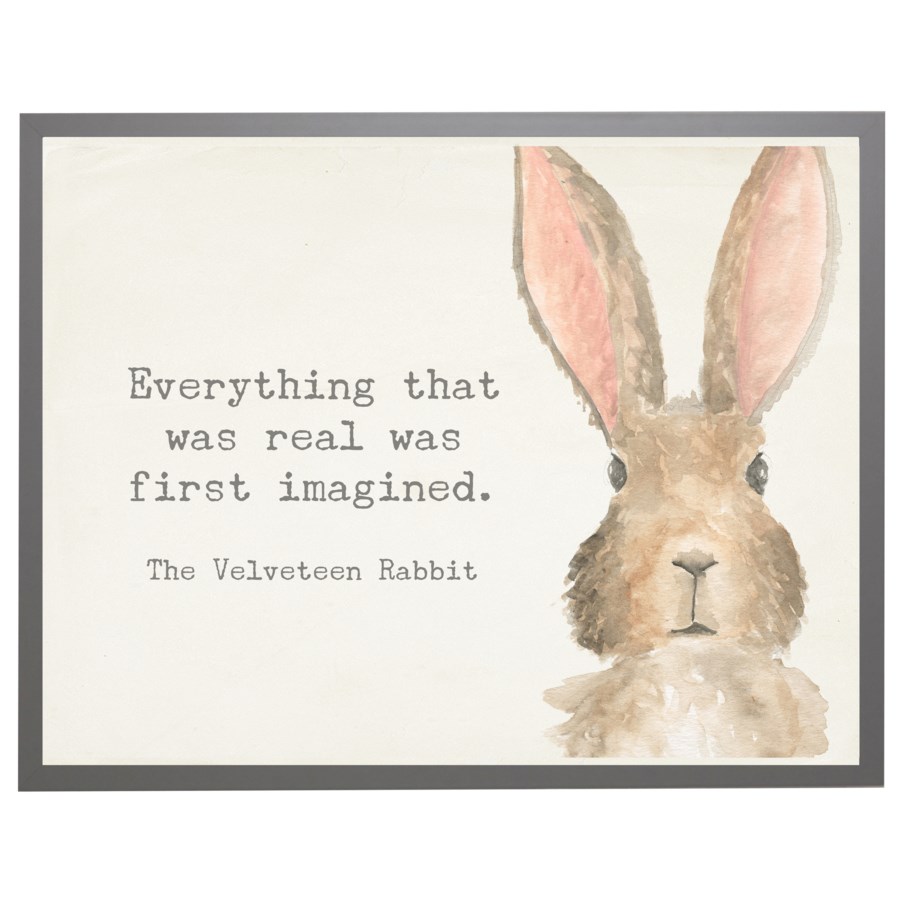 watercolor bunny with velveteen rabbit quote quotes nursery rhymes