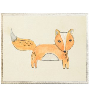 Watercolor whimsical fox