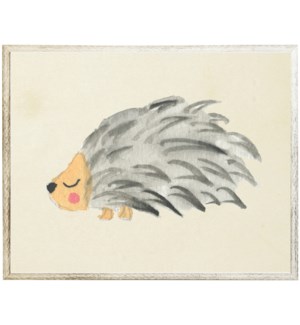 Watercolor whimsical hedgehog
