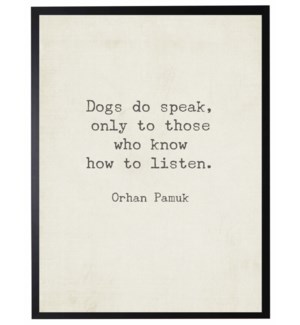 Dogs do speak quote, Pamuk,