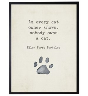 Paw print w/ As every cat quote, Berkeley,