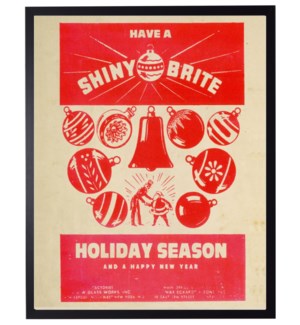 Vintage shiny bright Christmas poster