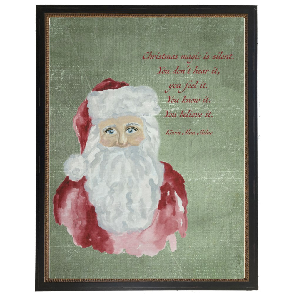Santa with Christmas quote - christmas | Antique Curiosities Inc