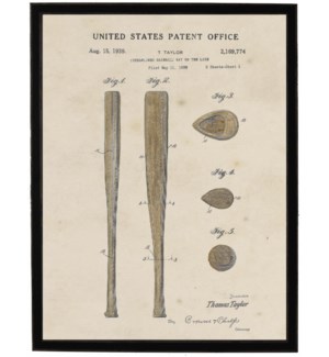 Watercolor Baseball Bat Patent