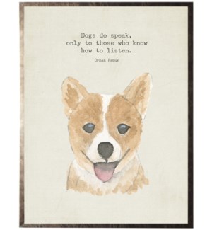 Watercolor tan puppy with animal quote