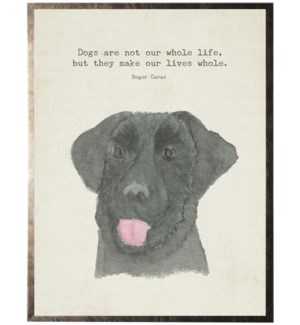 Watercolor Black Lab with quote