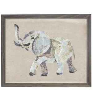 Torn paper elephant