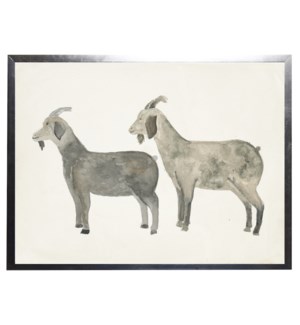 Watercolor goats