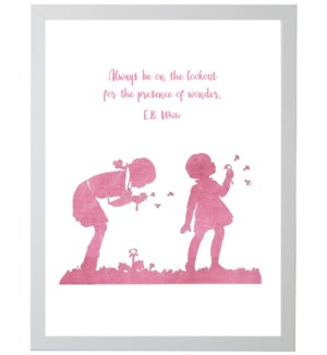 Pink silouette 2 girls w/ Always be on the quote, White