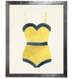 Yellow Bathing Suit with Blue Outline