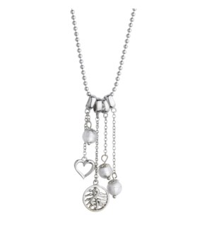 Crystal Murano Glass Clef Note and Heart Pendant
