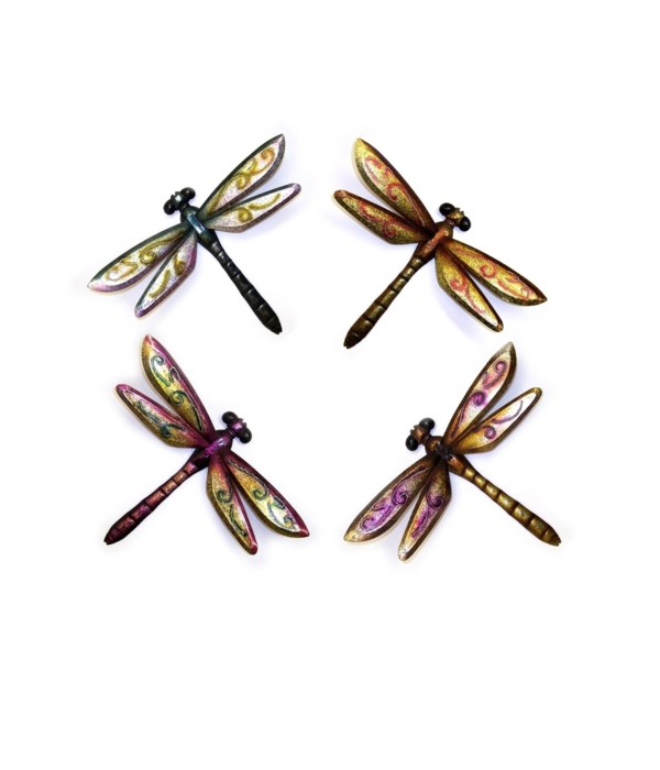 Metal Dragonflies Set of 4 - 18.5 in. L