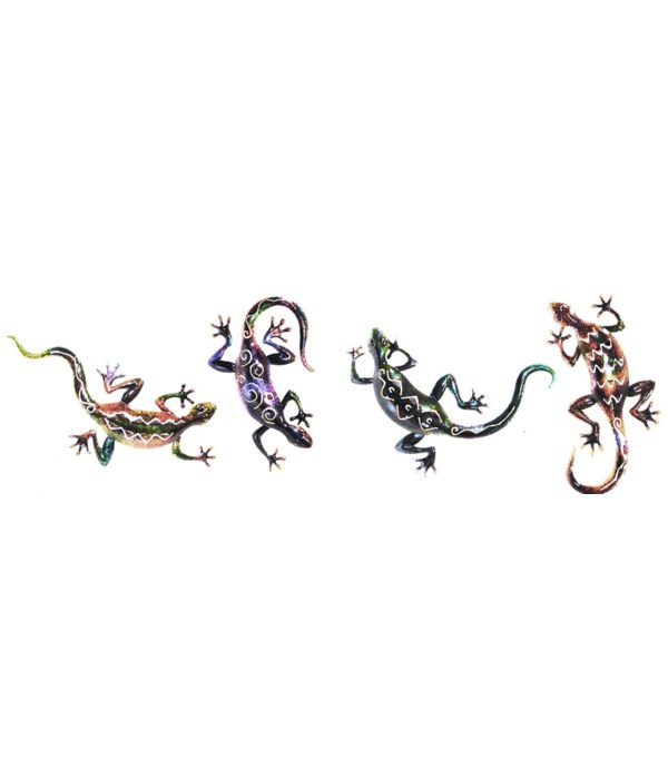 Metal Gecko Set of 4 - 18 in L