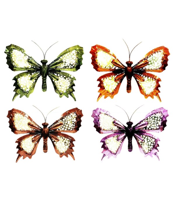 Metal Butterflies Set of 4 - 15 in. W