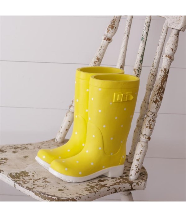 Planter - Polka Dot Rain Boots