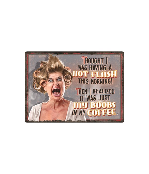 Tin Sign 12in x 17in - Hot Flashes