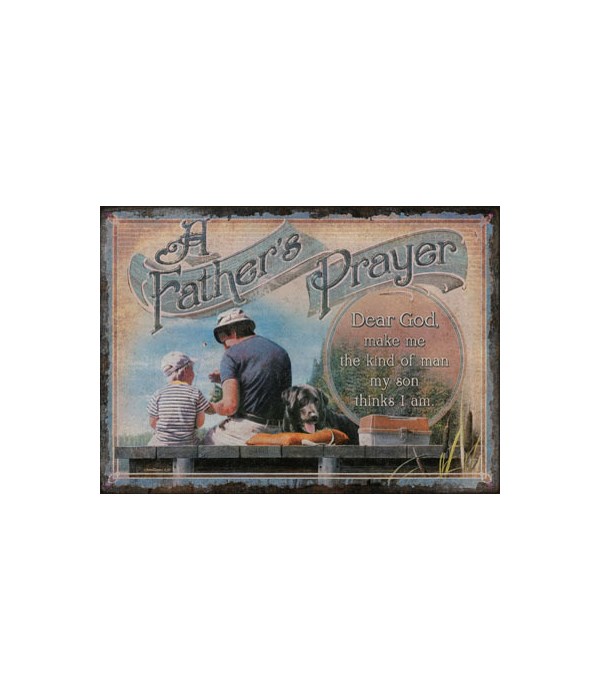 Tin Sign 12in x 17in - Fathers Prayer